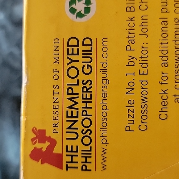 New Crossword Puzzle Mug By The U Employed Philosophers Guild - Picture 3 of 8